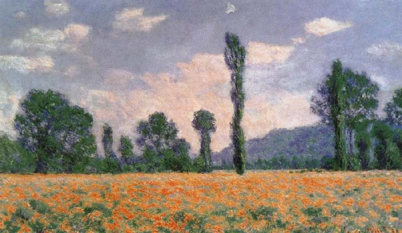 Claude Monet Poppy Field at Giverny oil painting image